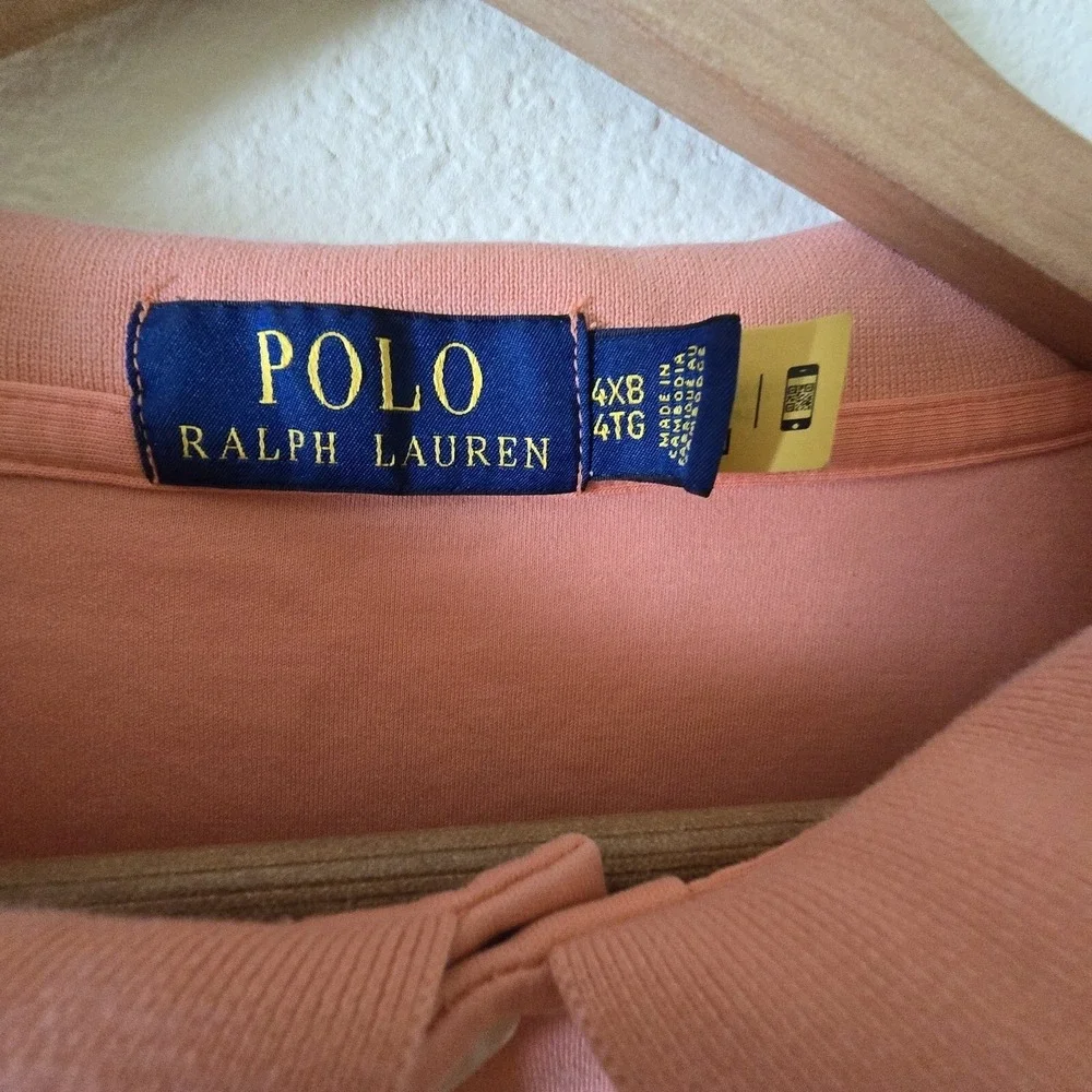 Polo Ralph Lauren Polo Shirt Mens 4XB Pink Solid Short Sleeve Big & Tall Pony